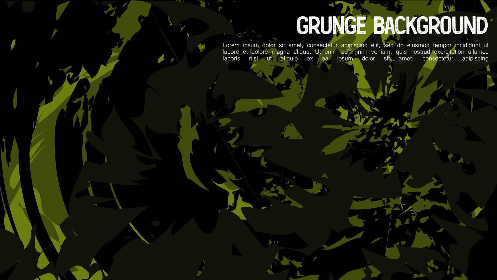 Grunge abstract background green color design. template banner blank splatter. vector illustration.