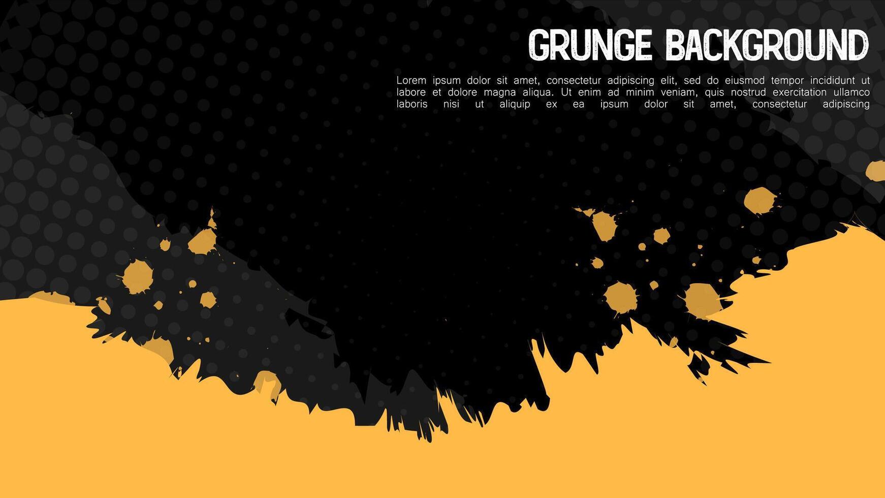 Grunge abstract background black halftone design. template banner blank painter. vector illustration.