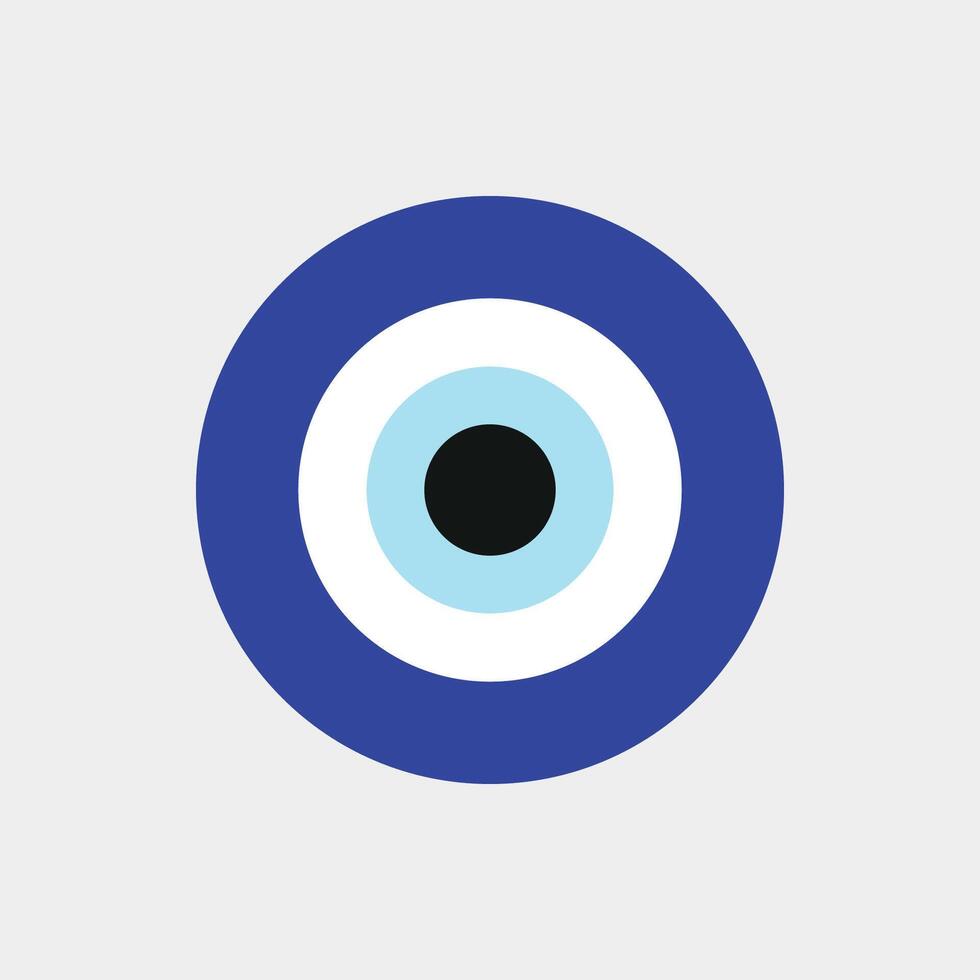 Protection from the evil eye. Turkish nazar vector symbol.