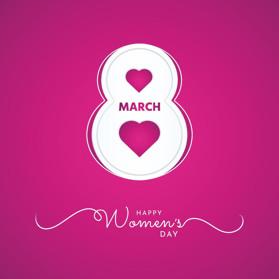 Happy Woman's Day - 8 March. Poster, flyer, greeting card, header for website. Vector Illustration