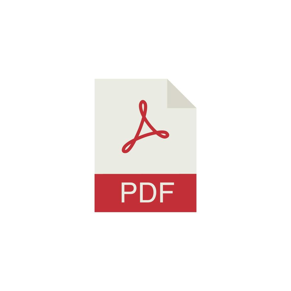 PDF file format vector icon. PDF file download symbol.