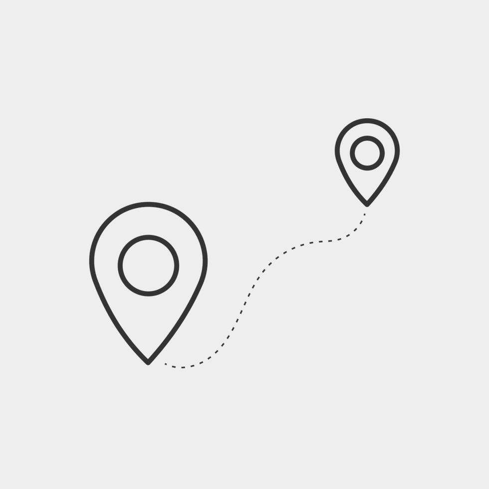 Location icon or sign. Route location icon vector