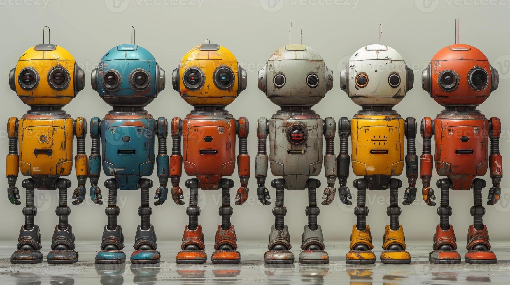 AI Generated A collection of robots photo