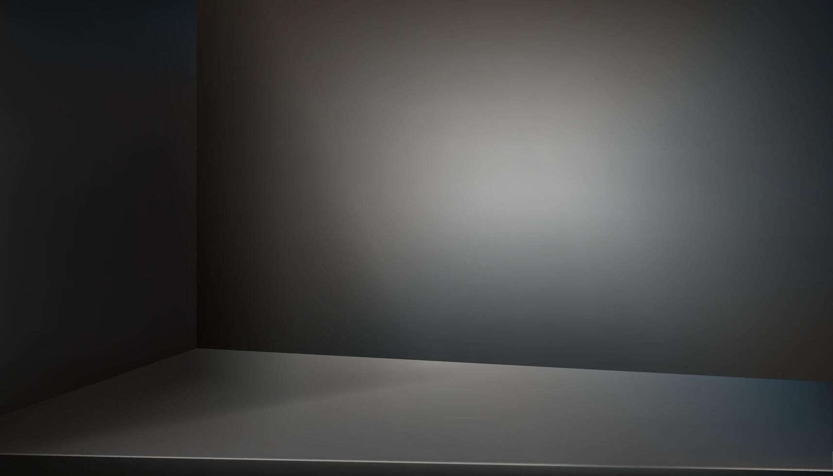 antecedentes estudio habitación con Mancha ligero en plata acero encimera,vacía metal estante textura con ligero reflejar, vector monitor Bosquejo de mesa arriba, cocina mostrador en gris antecedentes bar escritorio superficie