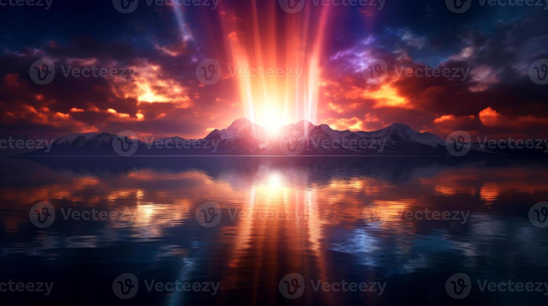 AI generated Empty pathway to the future wonderland background, Generative AI photo