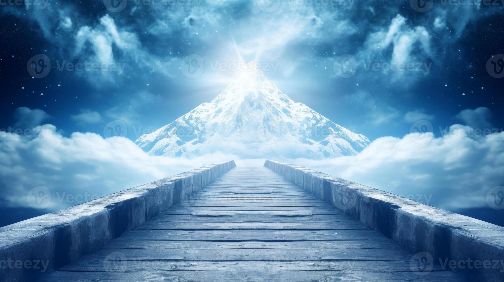 AI generated Empty pathway to the future wonderland background, Generative AI photo