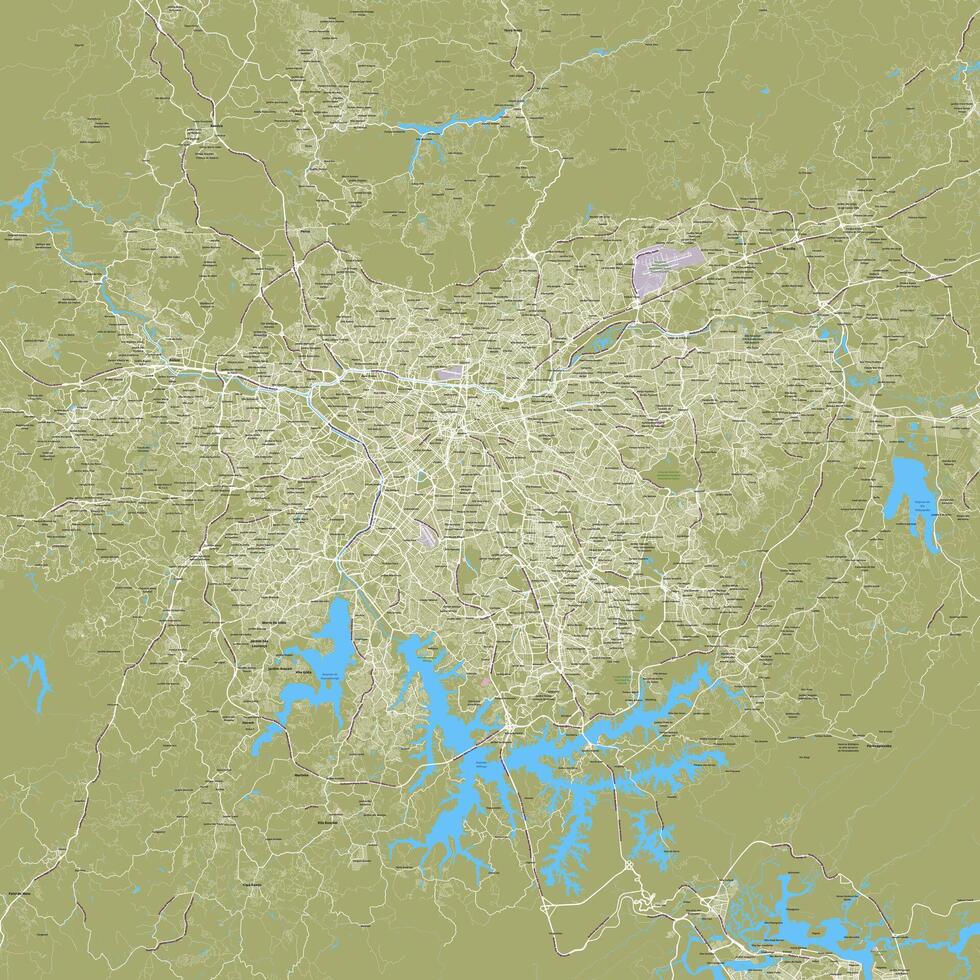 mapa de sao Pablo, estado de sao Pablo, Brasil vector
