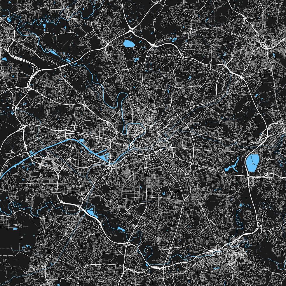 ciudad mapa de Manchester Reino Unido vector