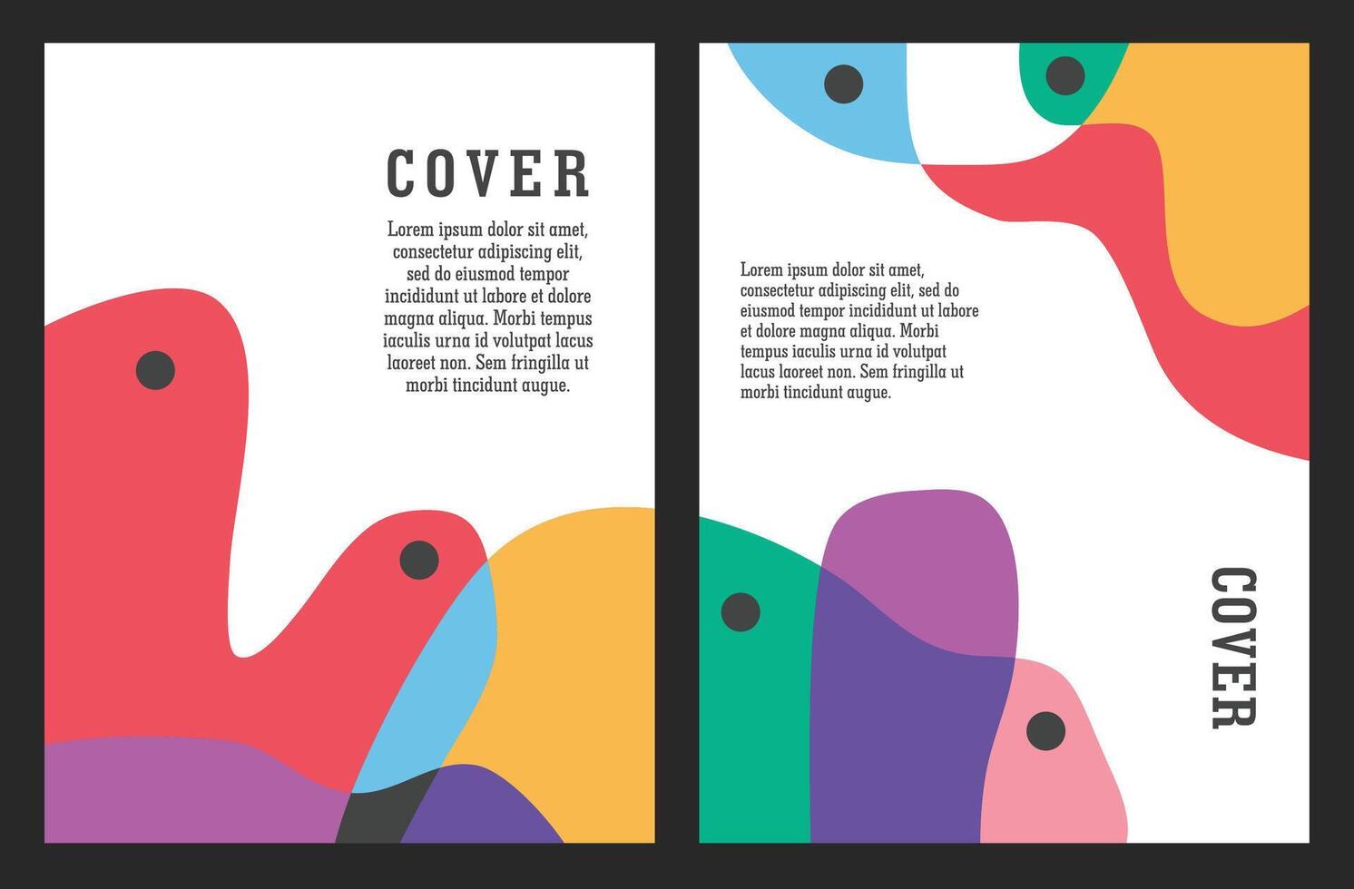 Set of abstract colorful backgrounds for cover, print art, social media, flyer and poster vector