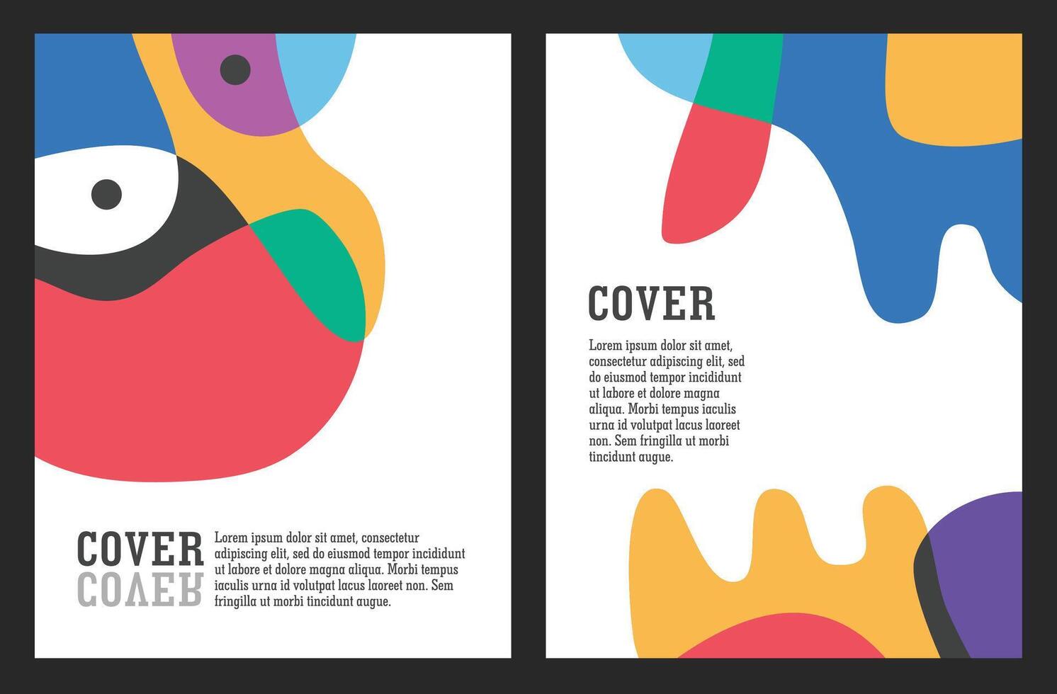 Set of abstract colorful backgrounds for cover, print art, social media, flyer and poster vector