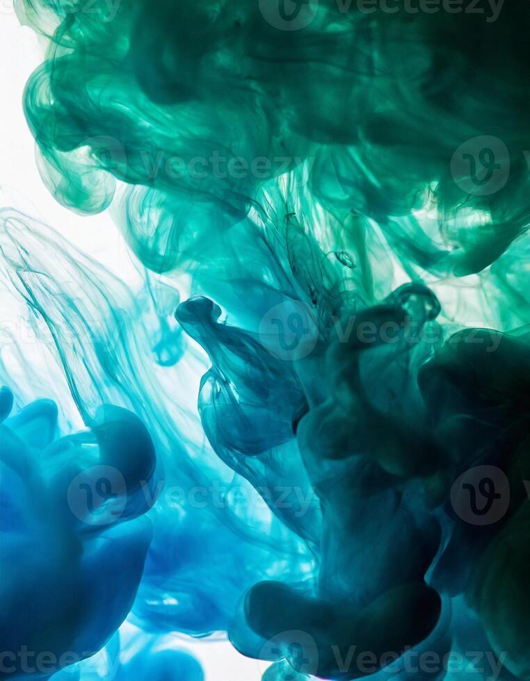 Color drop in water. Colorful ink in water. Abstract background photo