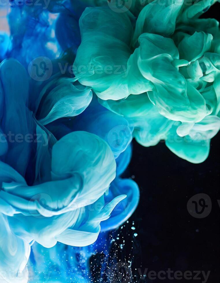 Color drop in water. Colorful ink in water. Abstract background photo