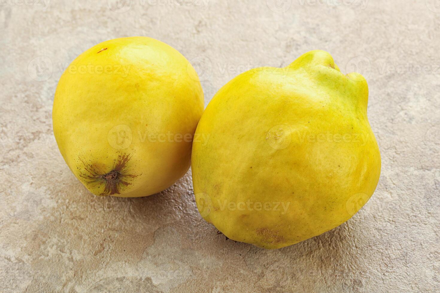 Fresh ripe yellow quince fruit photo