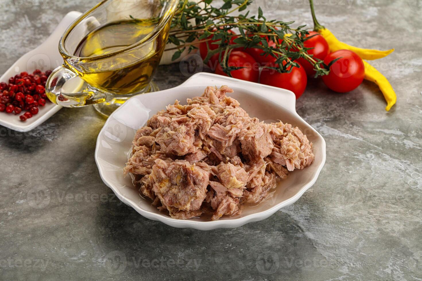 Canned tuna fillet for salad photo