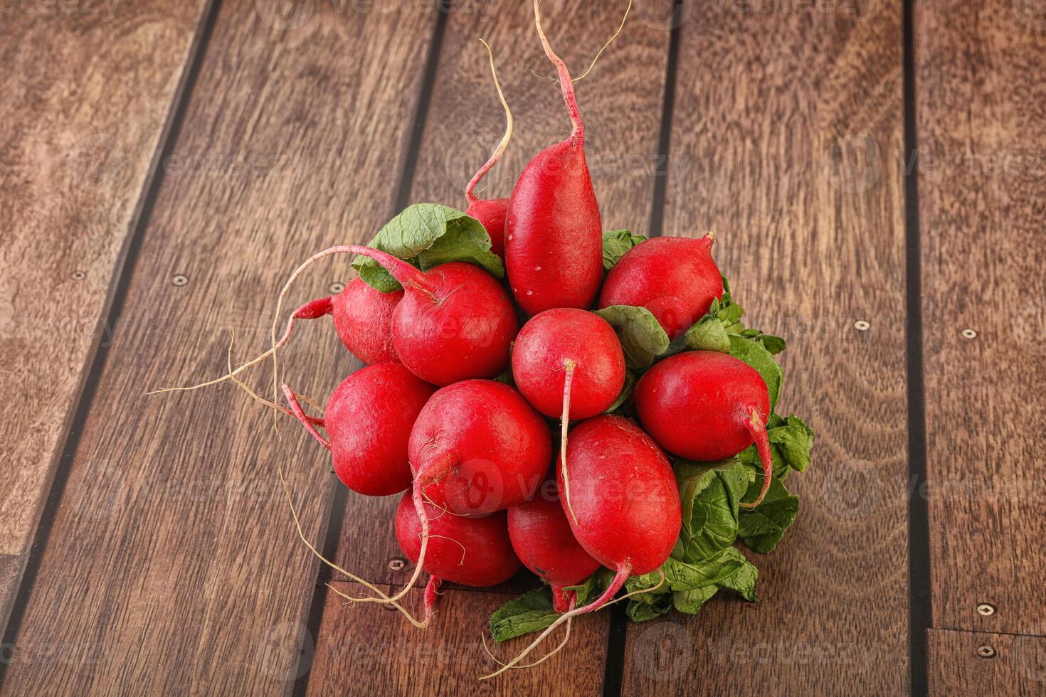 Heap ripe fresh red radish photo