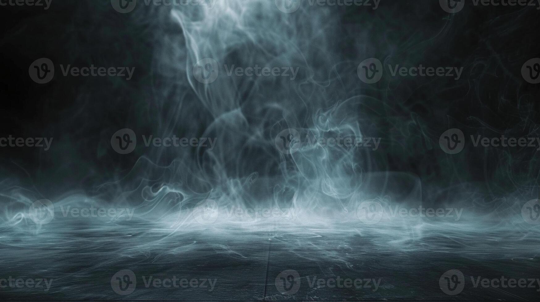 AI generated Swirling Smoke in Dark and Light Symphony. Mist, Fog, Black Background, Steam, Effect, Smoky, Cloud photo