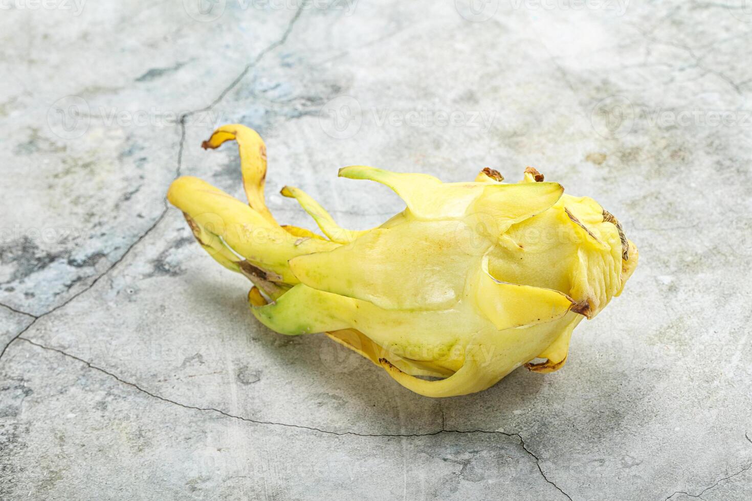 Tropical exotic yellow dragon fruit photo