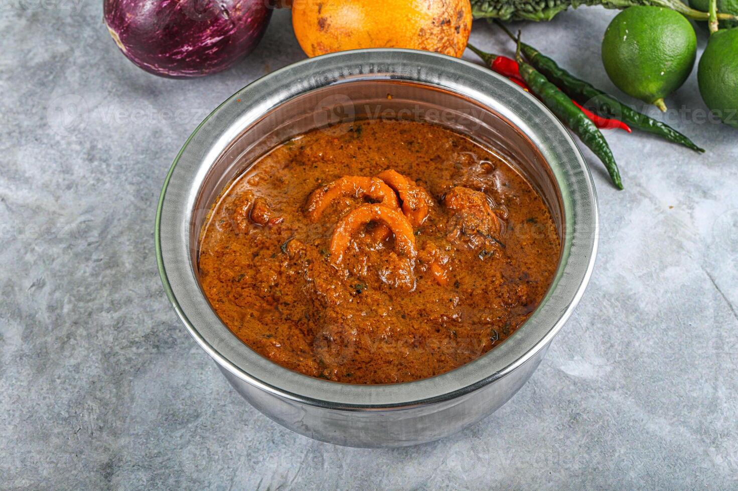Indian cuisine - Masala with calamari photo