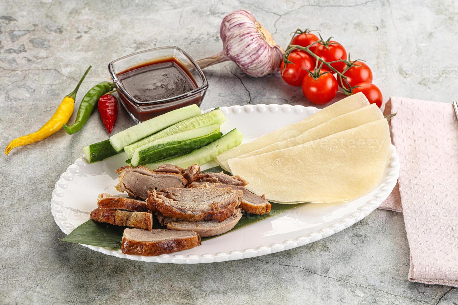 Chinese cuisine - roasted duck breast photo