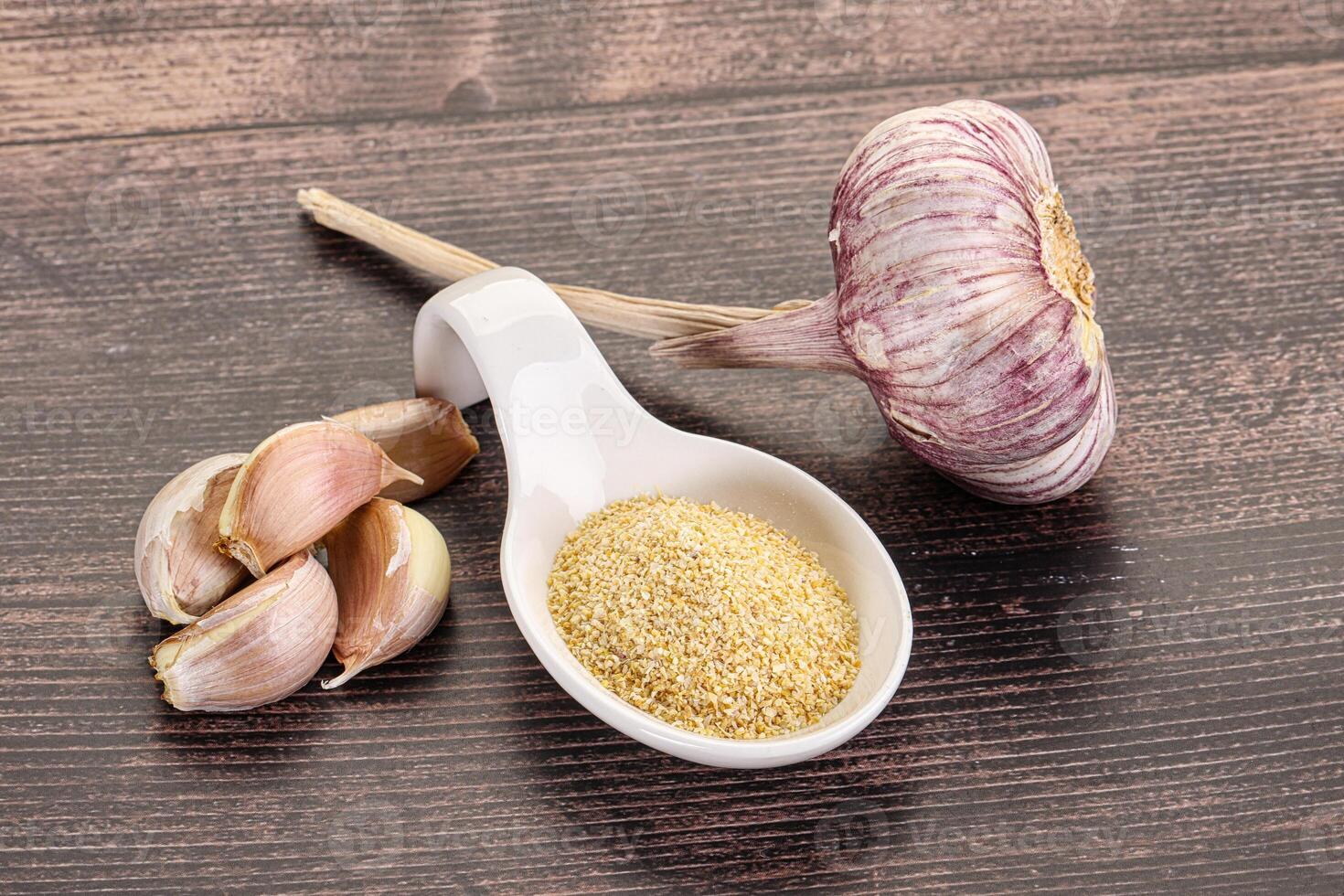 Dry granulated garlic aroma seasoning photo