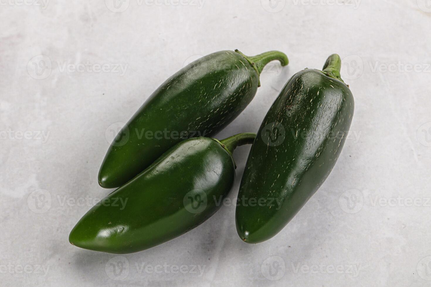 Raw green Mexican jalapeno pepper photo