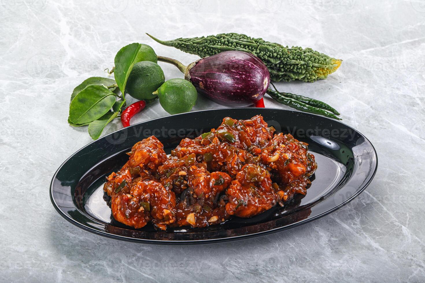 Chinese cuisine - Chicken manchurian gravy photo