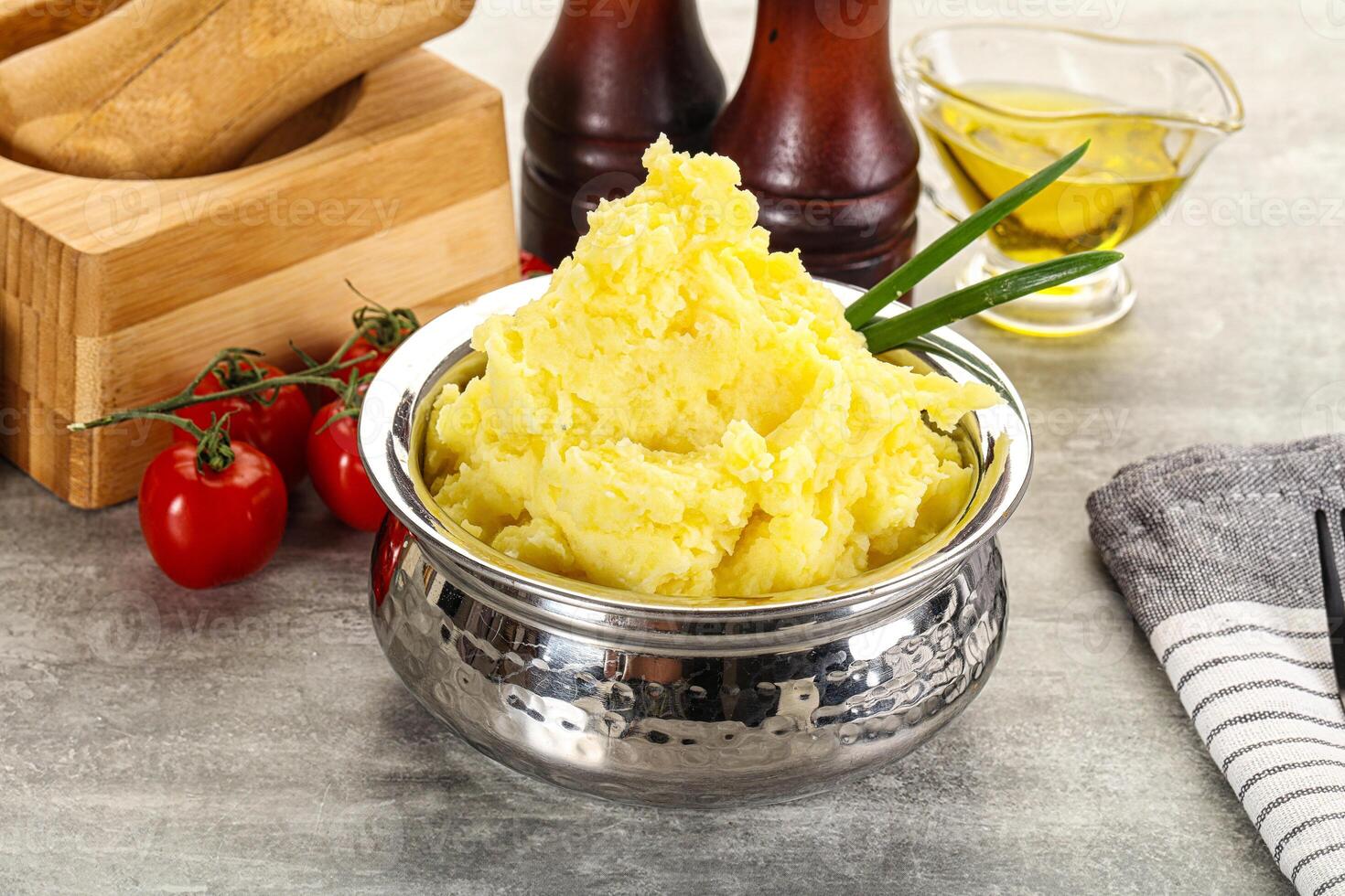 Mashed potato Puree with butter photo