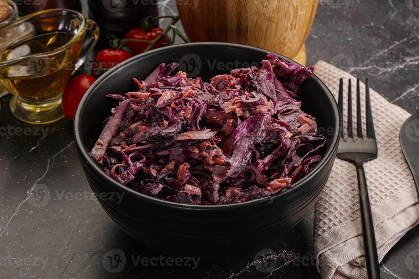 Coleslaw salad with cabbage and carrot photo