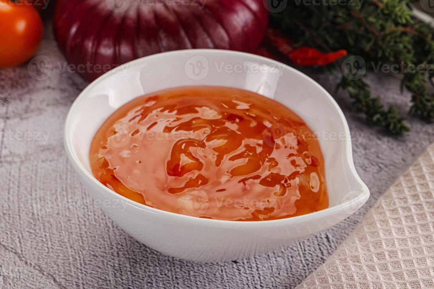 Asian sweet and sour chilli sauce photo