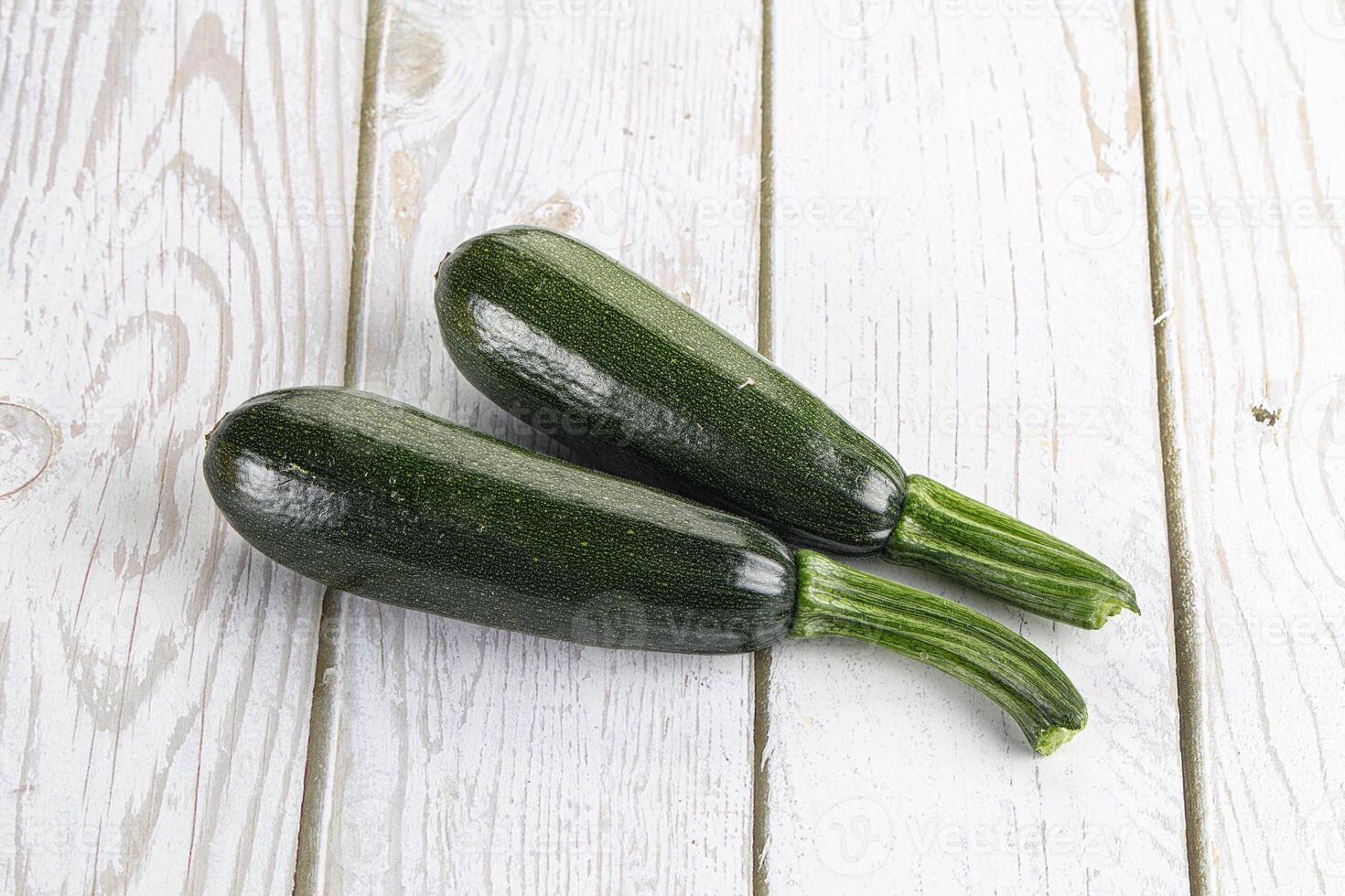 Sliced raw young green zucchini photo