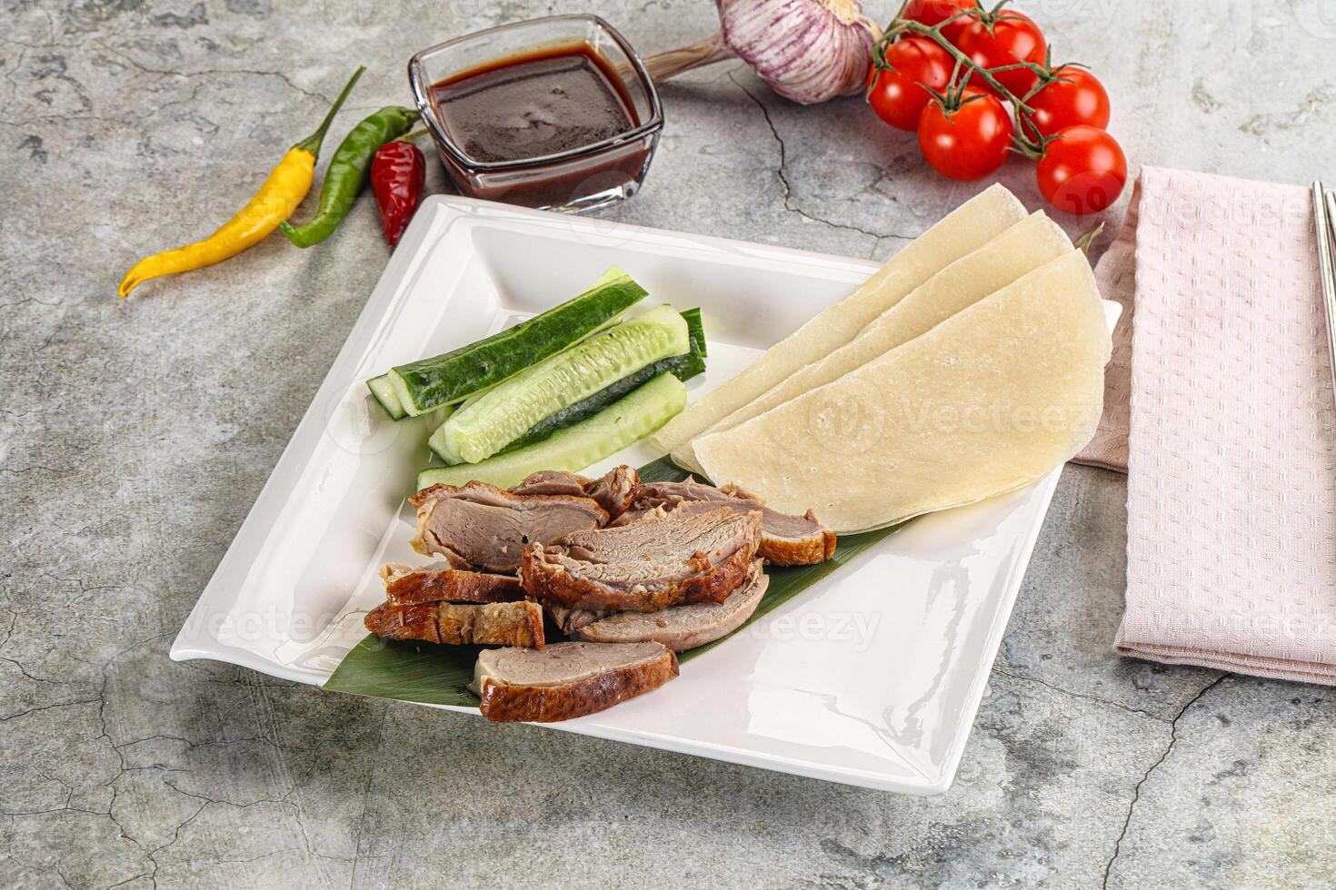 Chinese cuisine - roasted duck breast photo