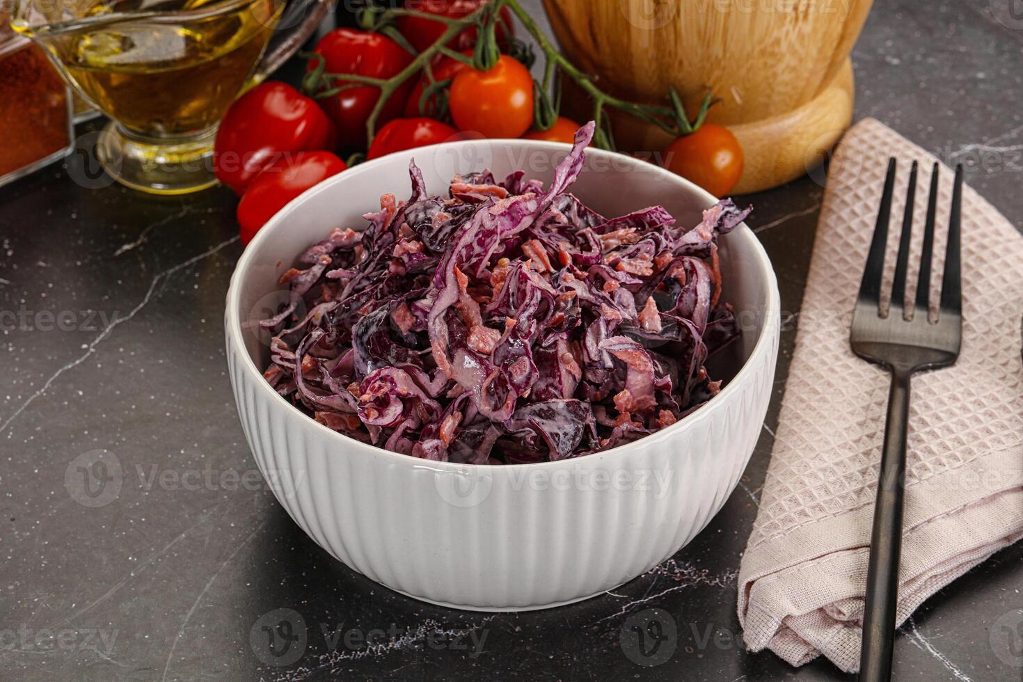 Coleslaw salad with cabbage and carrot photo