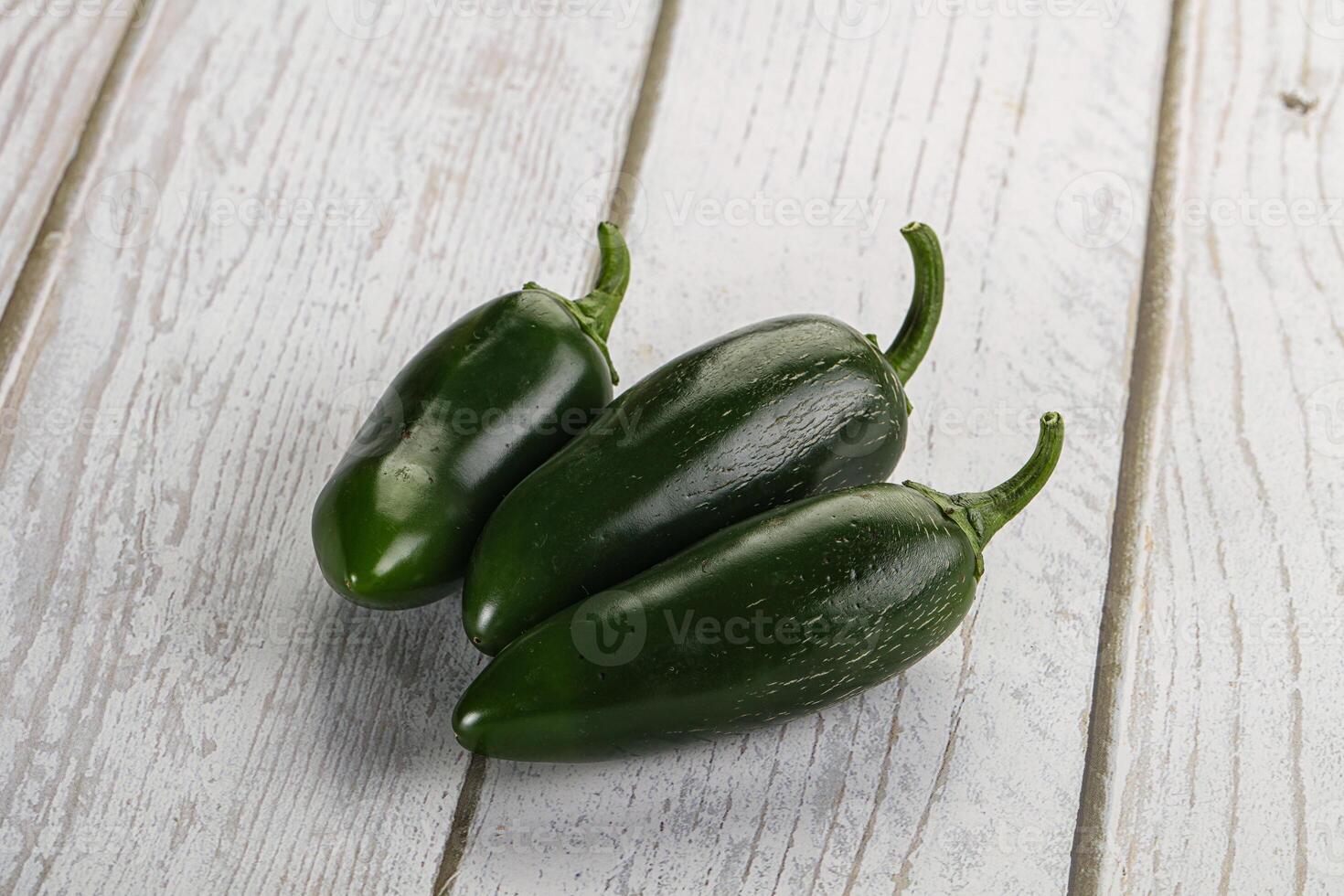 Raw green Mexican jalapeno pepper photo