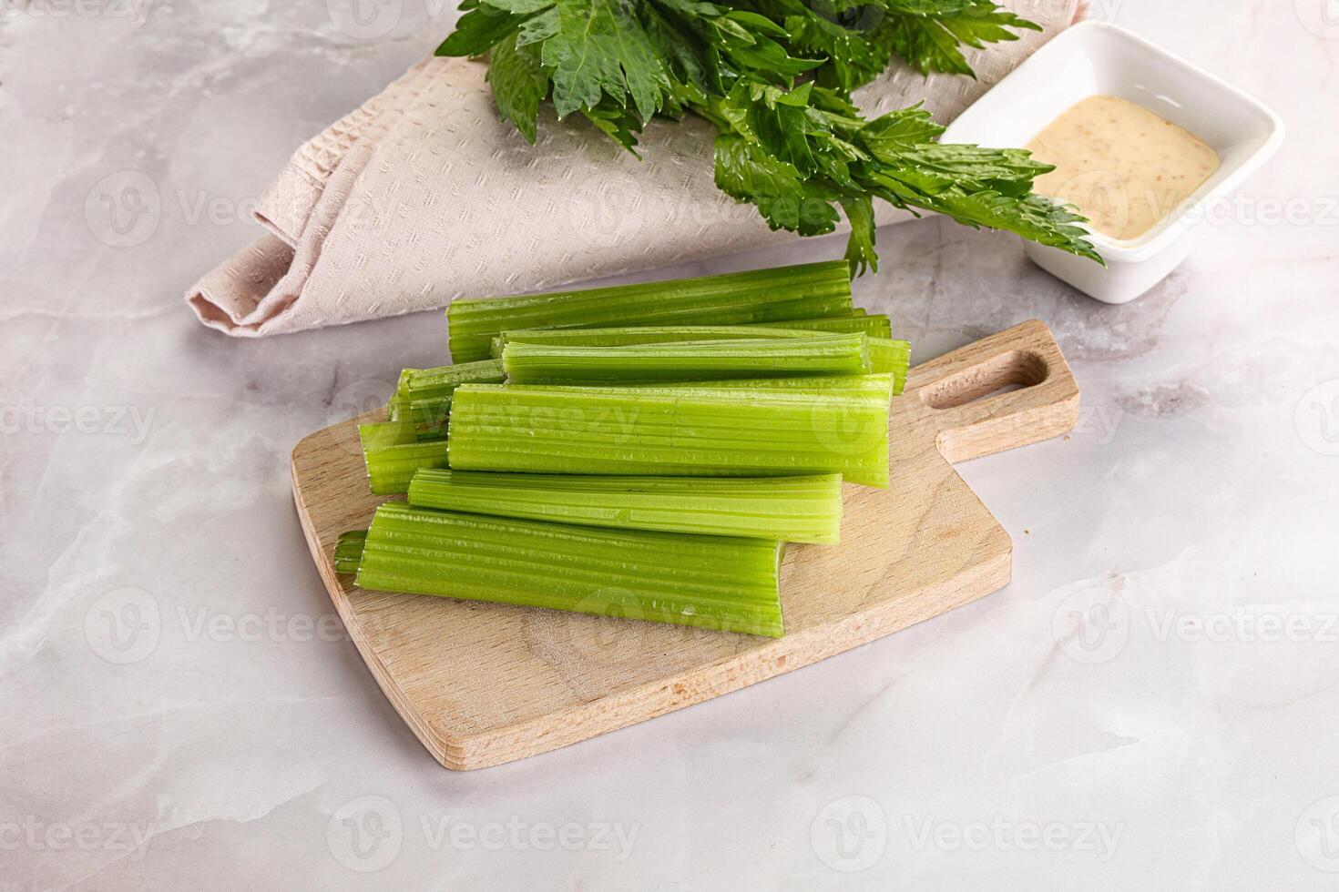 Vegan cuisine - dietary celery cticks photo