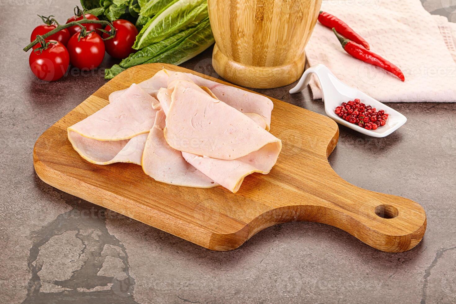 Turkey ham Campana few slices photo