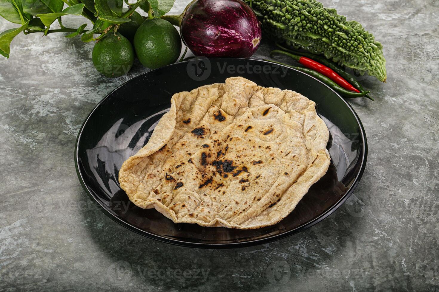 Indian traditional tandori bread - Roti photo
