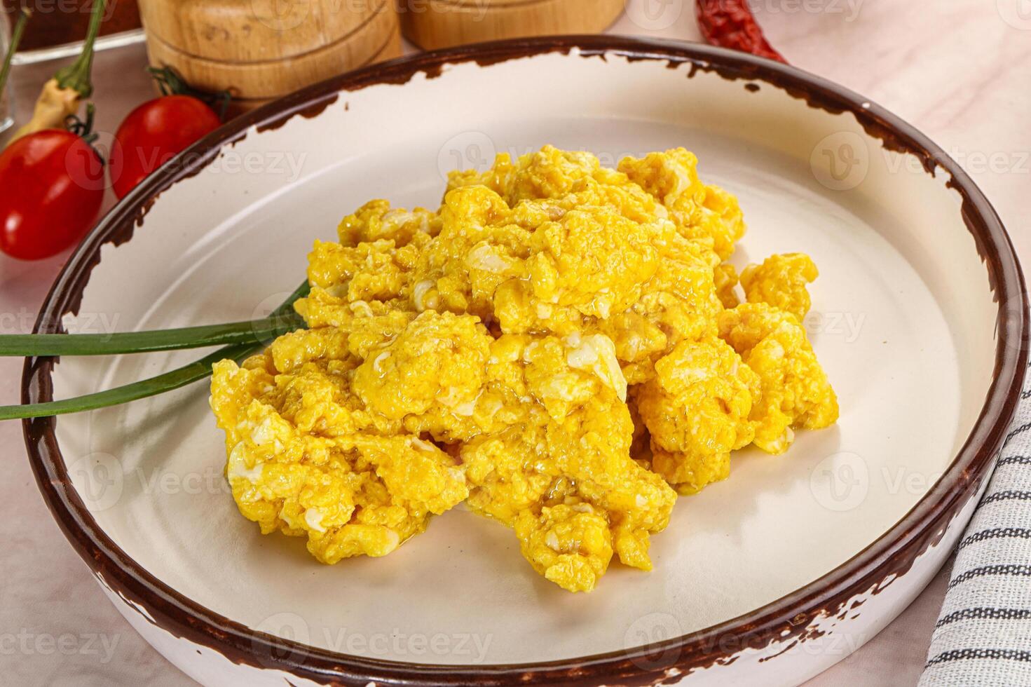 Scrambled egg in the bowl photo