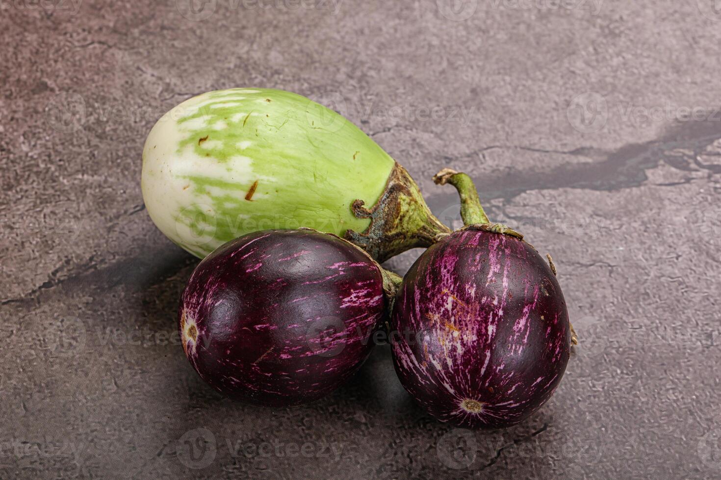 Heap of raw asian baby eggplant photo