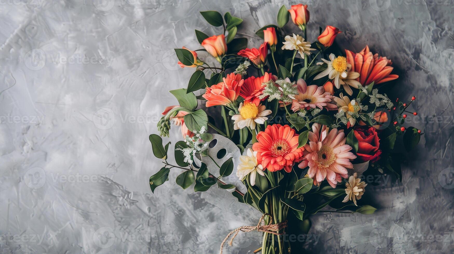 AI Generated For Mother's Day, a bouquet in the shape of a mother's word is handmade photo