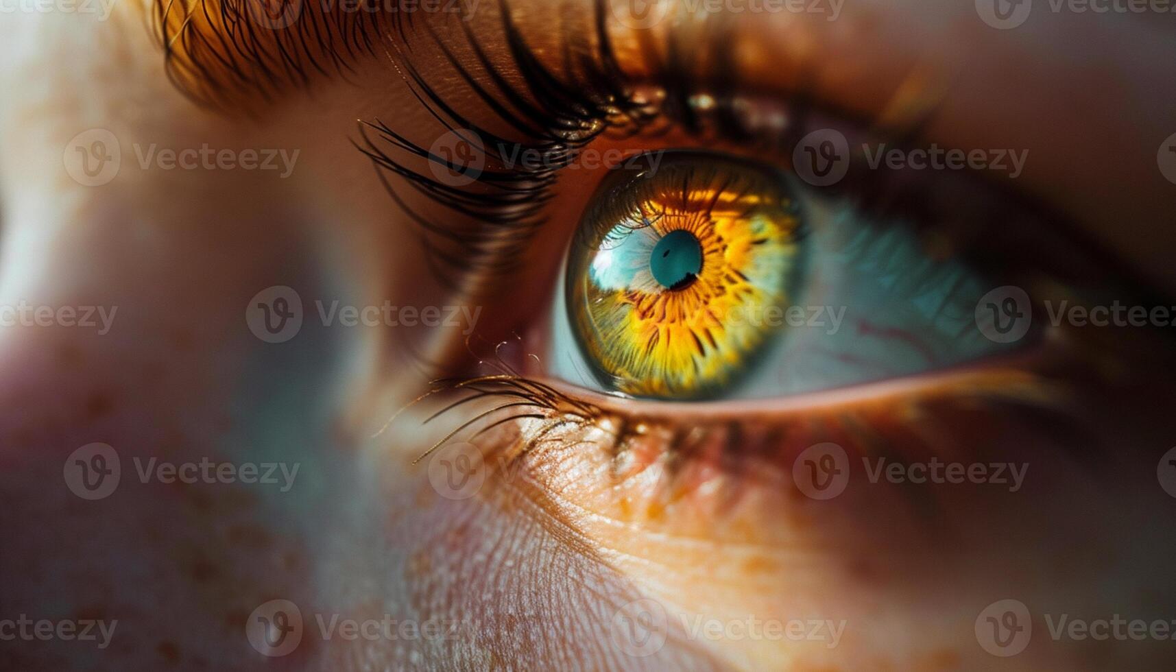 AI generated Close-up image of eyes photo