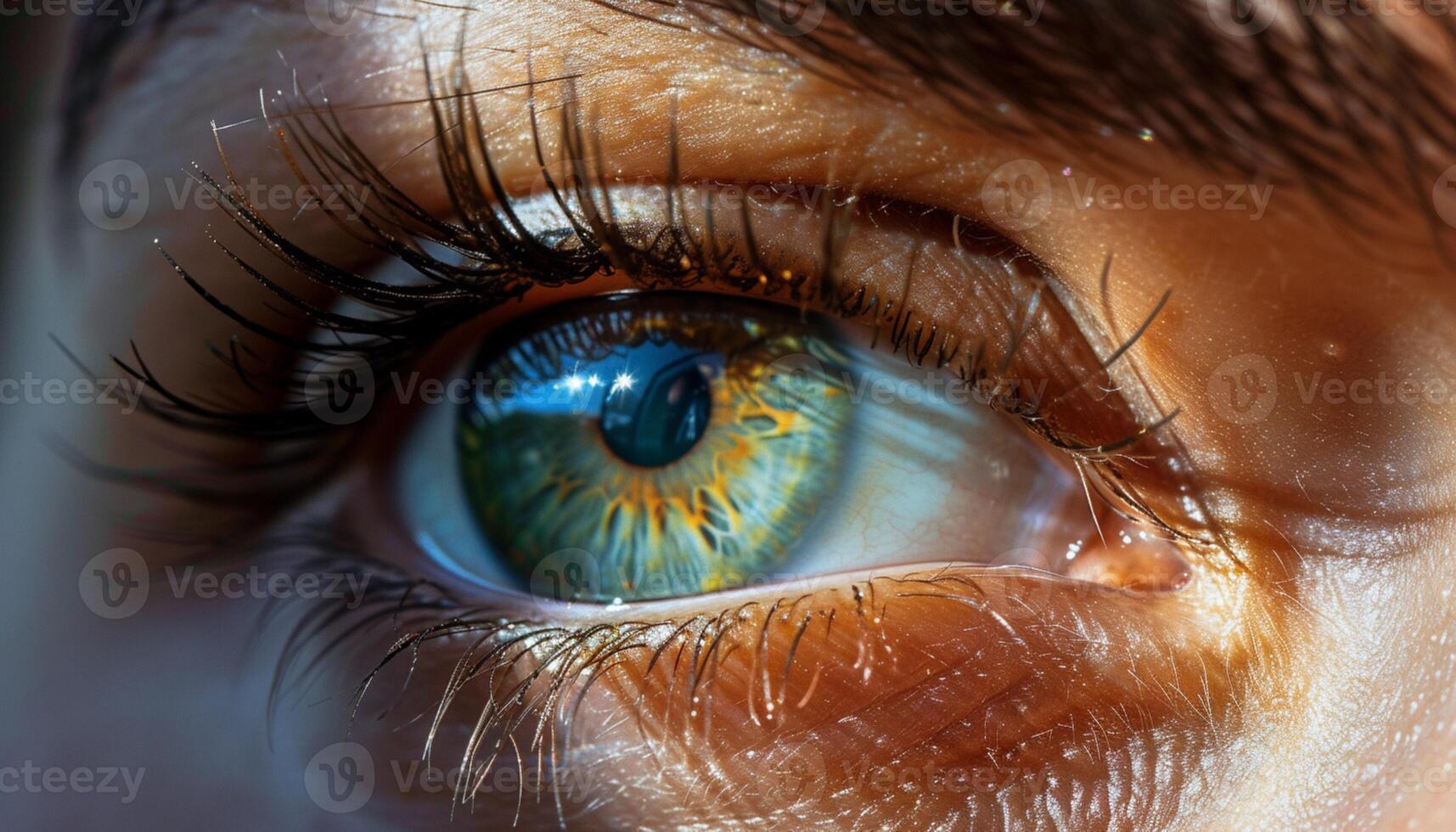 AI generated Close-up image of eyes photo