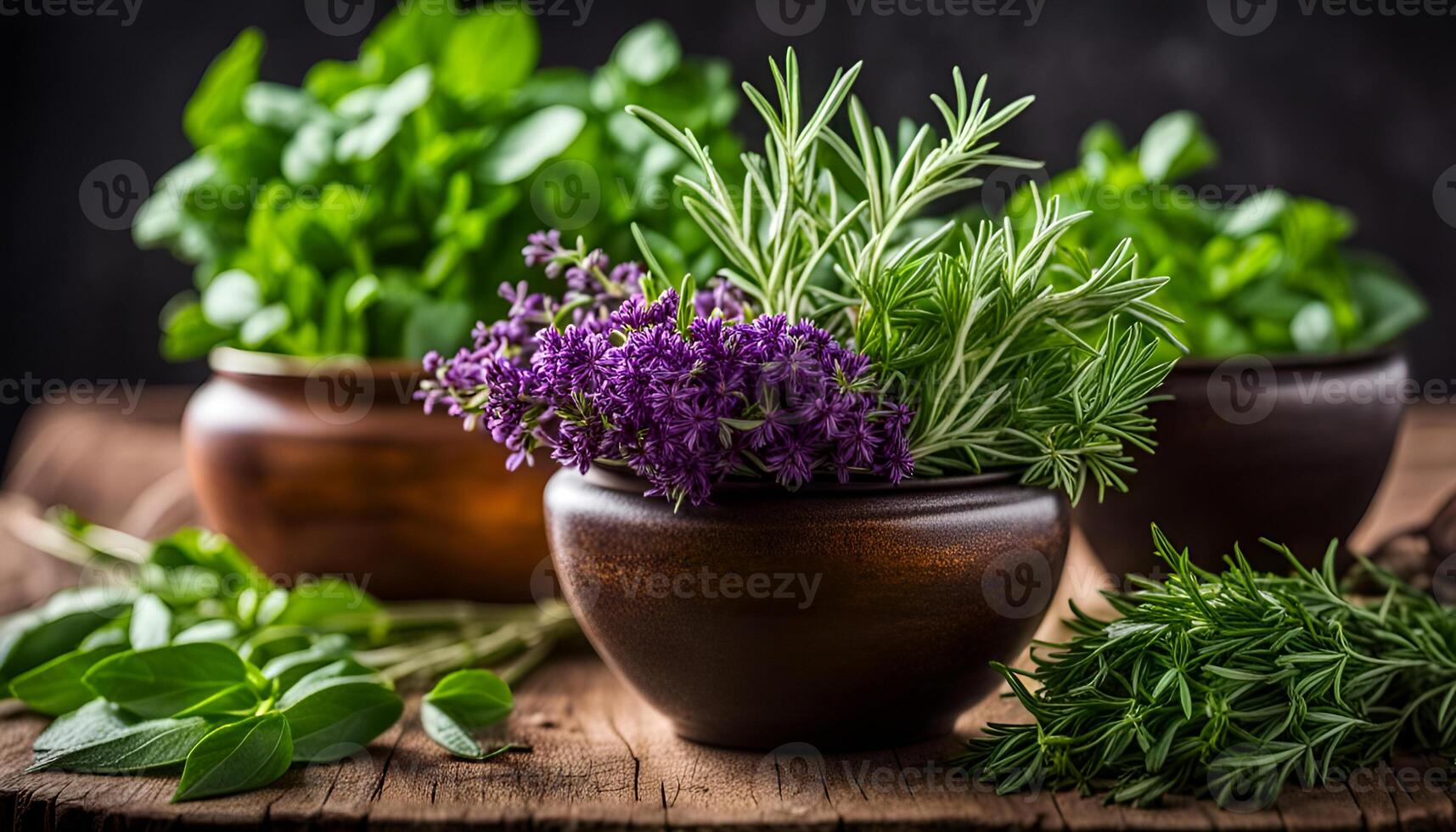 AI generated Fresh Herbs Aromatic and Flavorful photo