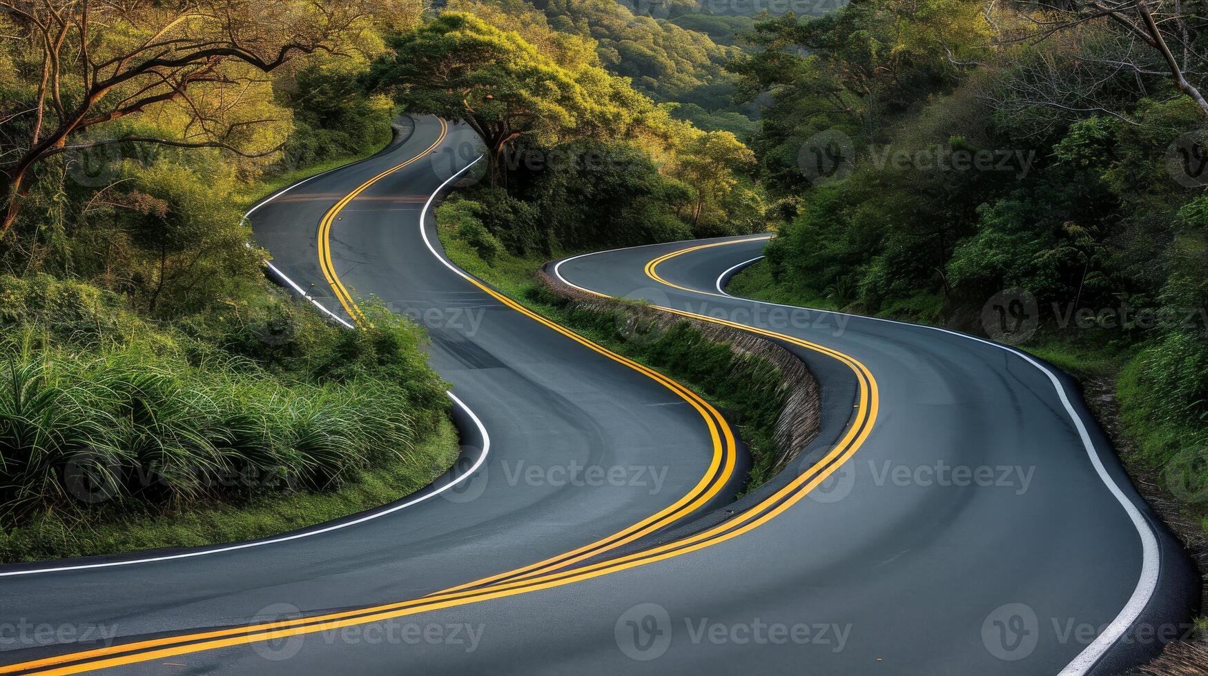 ai generado vacío asfalto la carretera autopista fondo, generativo foto