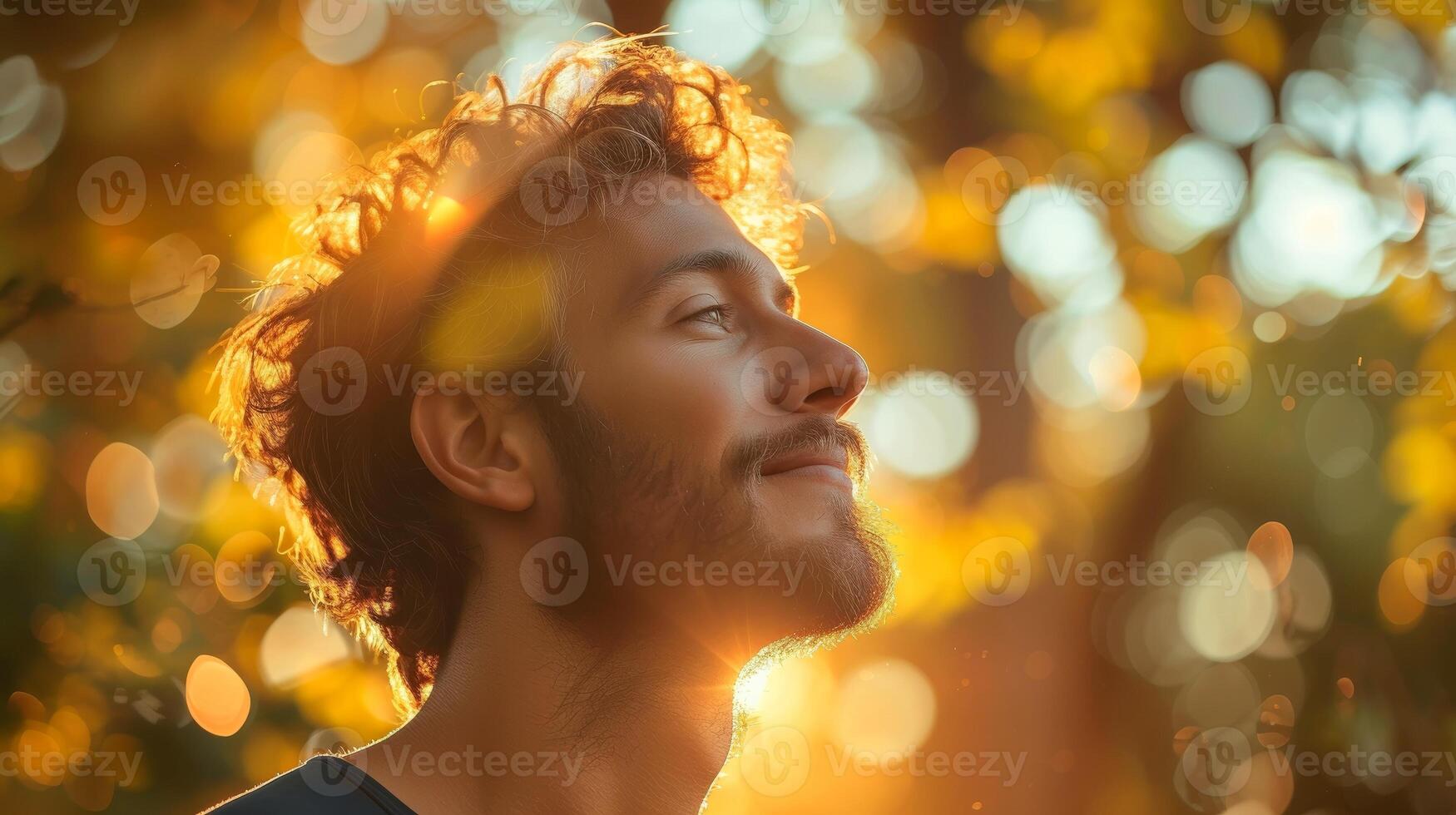 AI generated Creative portrait with abstract exposure, capturing the spiritual essence of the human face, Generative AI photo