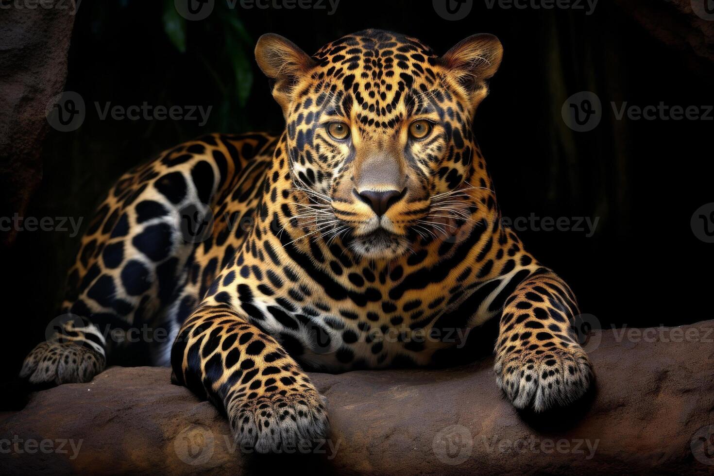 AI generated Close-up portrait of a tiger looking directly at the viewer, Generative AI photo