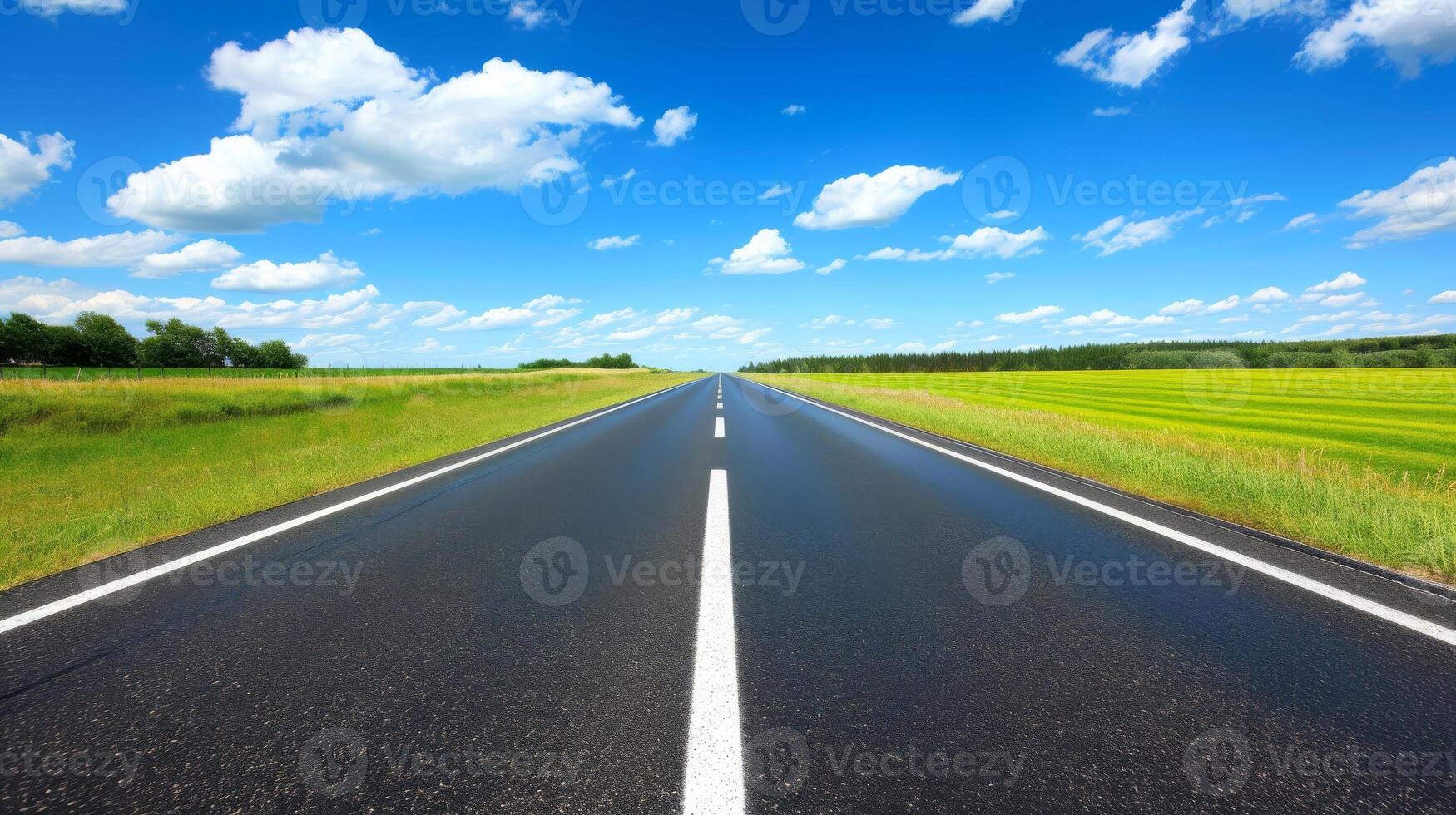 AI generated Empty asphalt road highway background, Generative photo