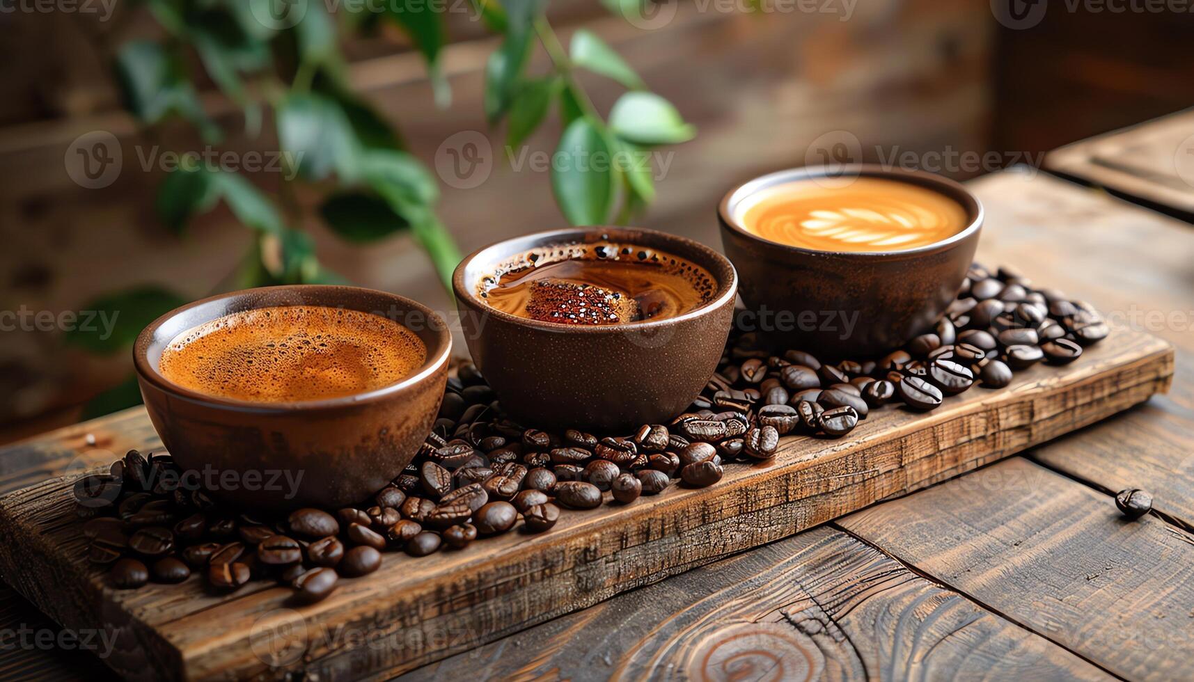 AI generated Coffee background image photo