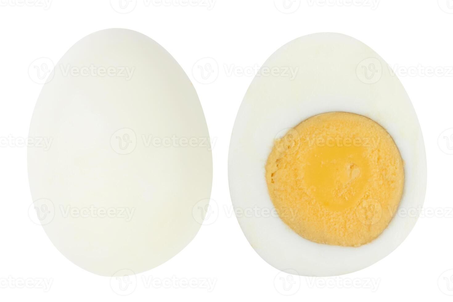 boiled egg on white photo