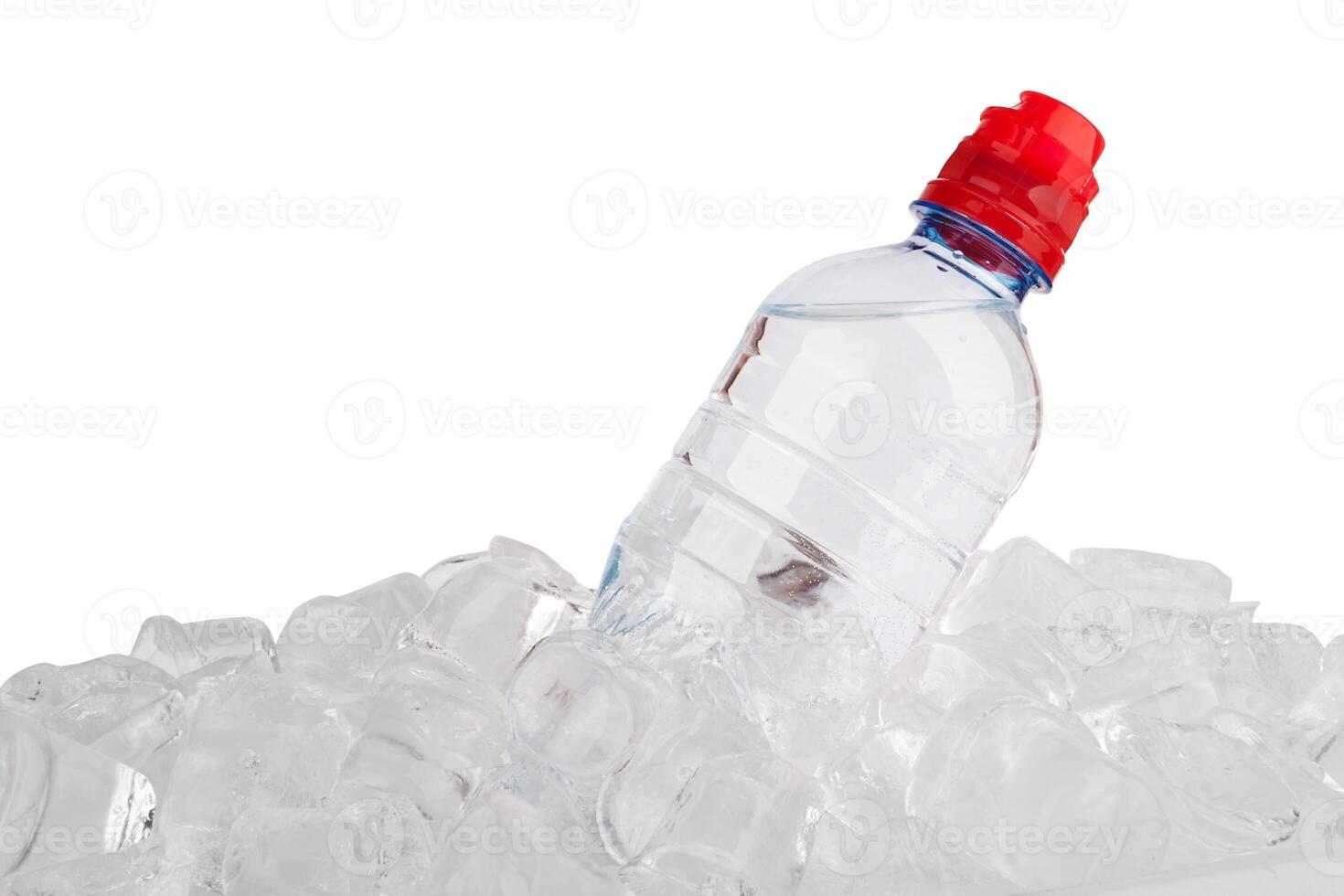 bottle in ice photo