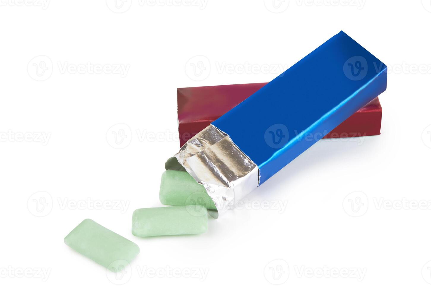 chewing gum on white photo